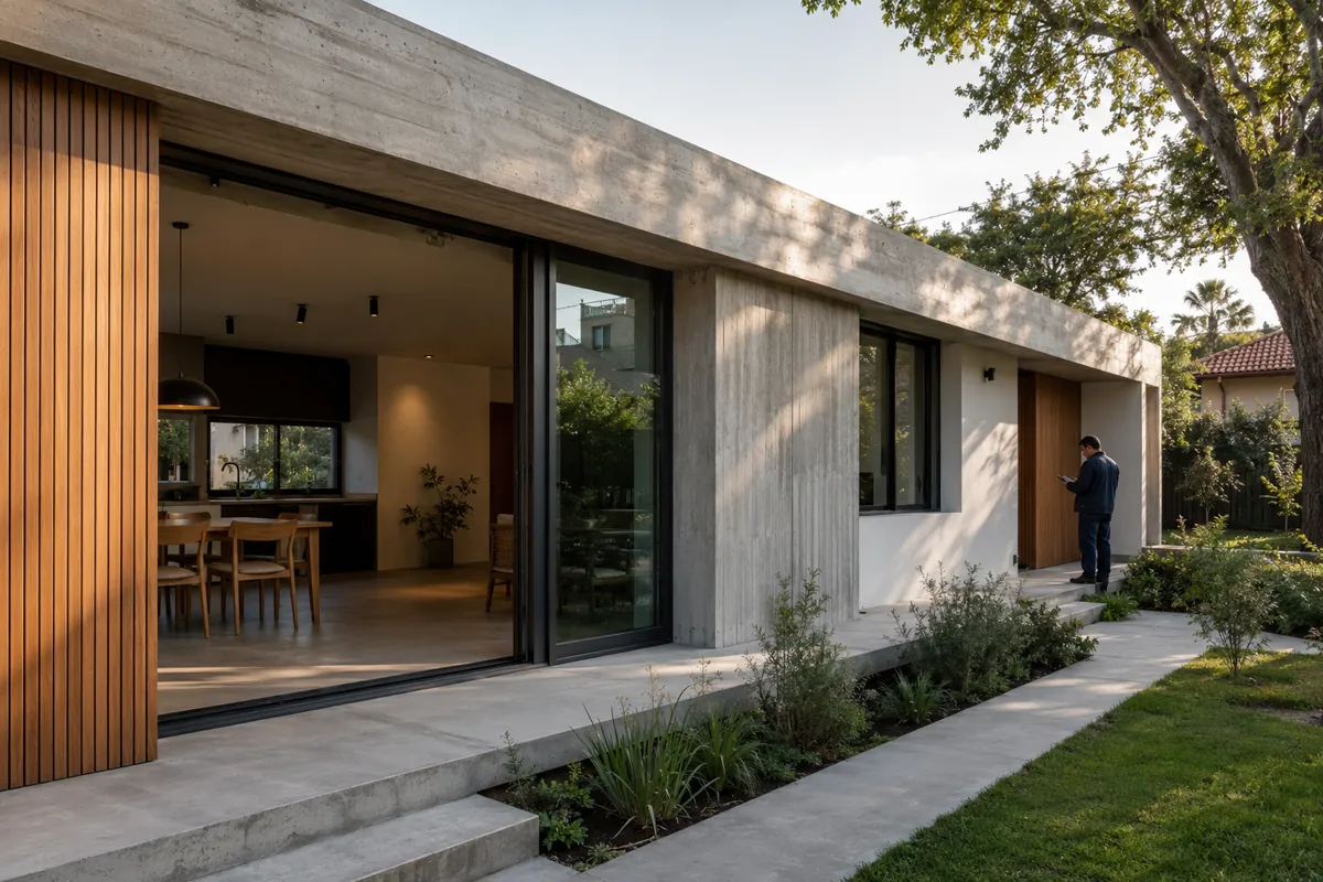 Vivienda contemporánea terminada y preparada para su entrega