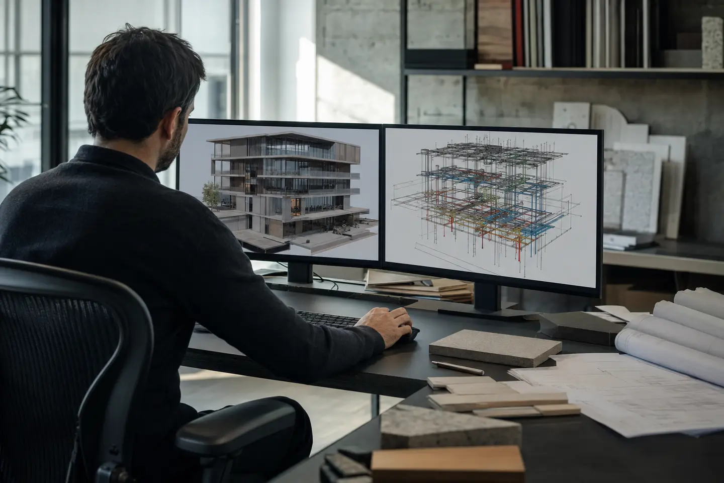 Coordinación digital de arquitectura, estructura e instalaciones