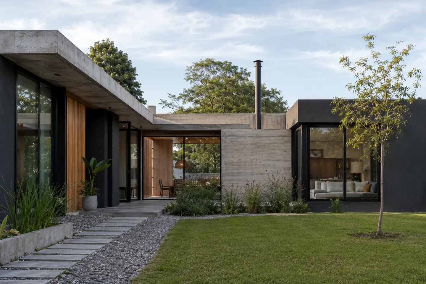 Vivienda contemporánea materializada a partir del proyecto