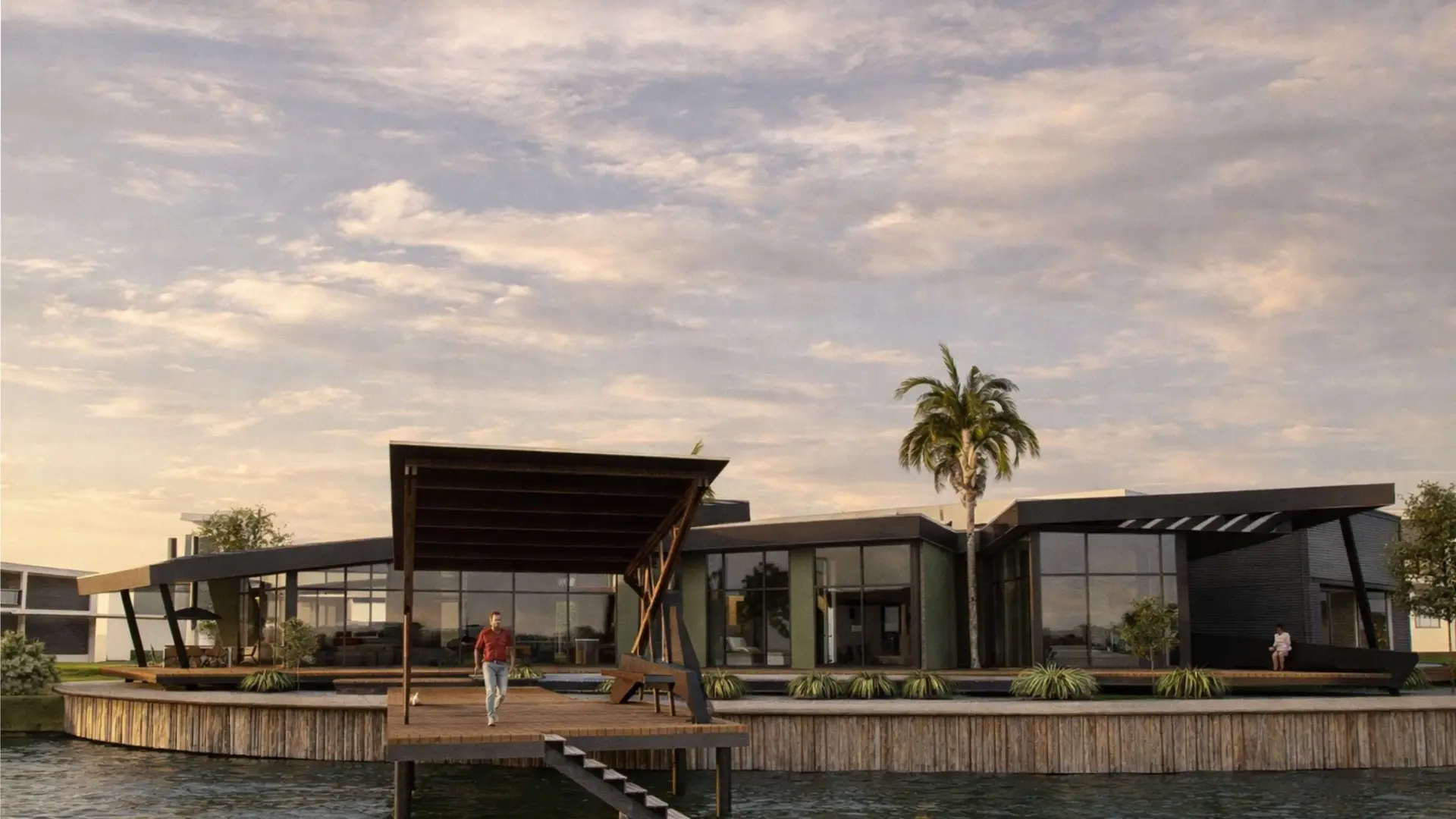 Anteproyecto de vivienda residencial contemporánea frente al agua en San Sebastián, Escobar